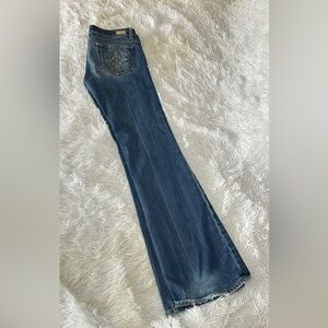 PAIGE Dark Blue Flare Jeans